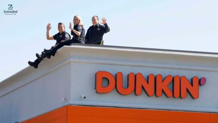 Cop on the Roof Dunkin' Stunt